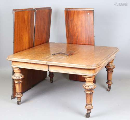 A good mid-Victorian mahogany extending dining table, the mo...