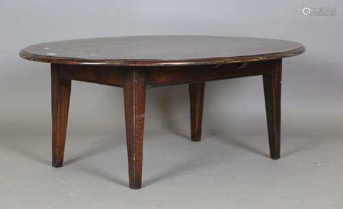 A late 20th century reproduction solid oak and mahogany cros...