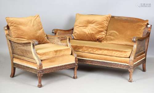 An early 20th century Neoclassical Revival mahogany showfram...