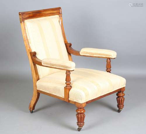 A William IV mahogany showframe gentleman's armchair, uphols...