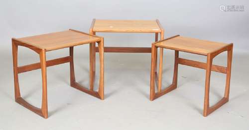 A G-Plan teak nest of three occasional tables, height 49cm, ...