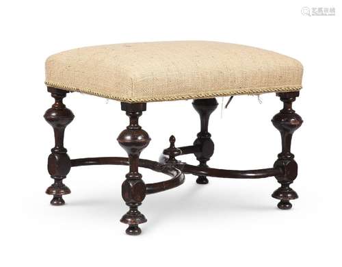 A WILLIAM AND MARY WALNUT STOOL, CIRCA 1690