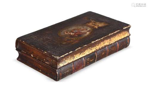 A GEORGE III PAINTED AND PARCEL GILT NOVELTY INK STAND IN TH...