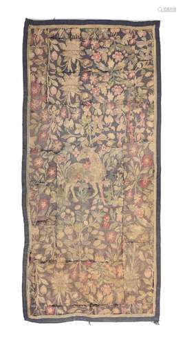 A FRAGMENTARY VERDURE TAPESTRY PANEL, 17TH CENTURY AND LATER