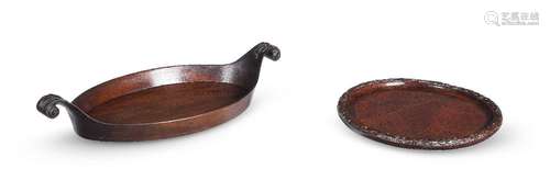 A SMALL EARLY GEORGE III MAHOGANY TRAY, CIRCA 1760