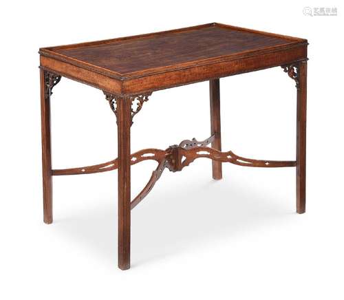 A GEORGE III MAHOGANY SILVER TABLE, CIRCA 1790