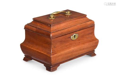 A GEORGE II WALNUT TEA CADDY, MID 18TH CENTURY