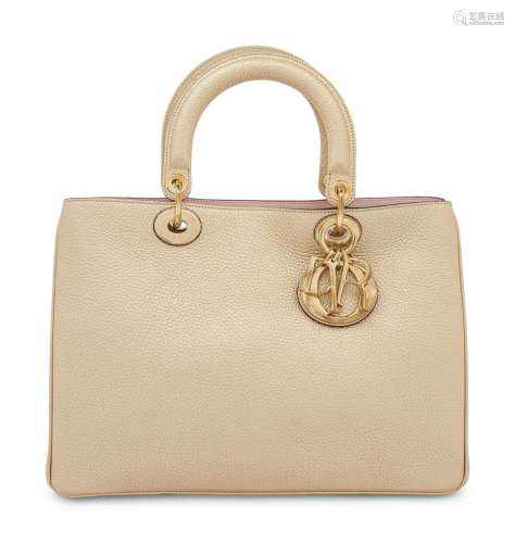 Christian Dior Gold Leather Medium Diorissimo Bag, 2014