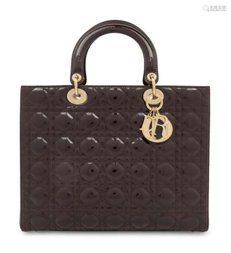 Christian Dior Brown Cannage Medium Lady Dior Bag, 2010