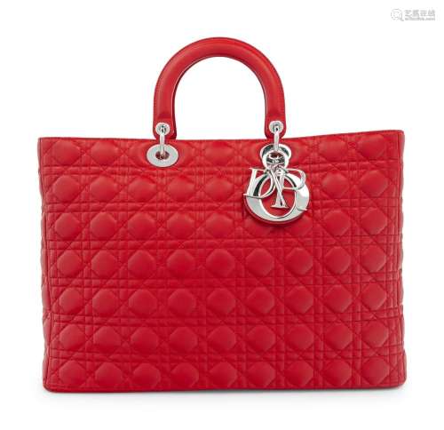 Christian Dior Red Large Lady Dior Bag, 2010