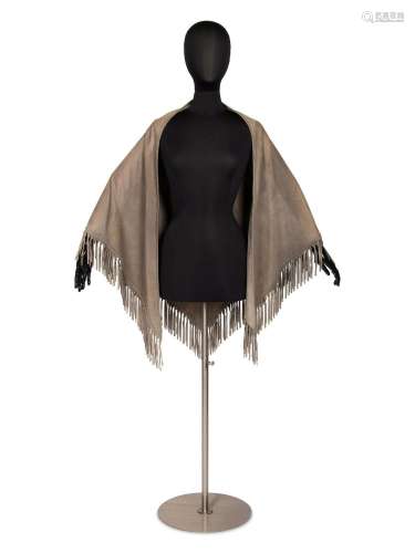 Loro Piana Grey Suede Shawl