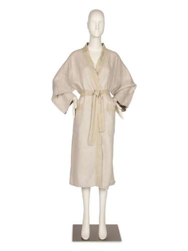 Hermes Linen Belted Robe, 1980s