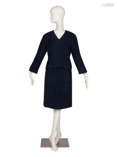 Chanel Navy Skirt Suit, 1999