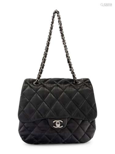 Chanel Quilted Lambskin Leather Triple Compartment Bag, 2011
