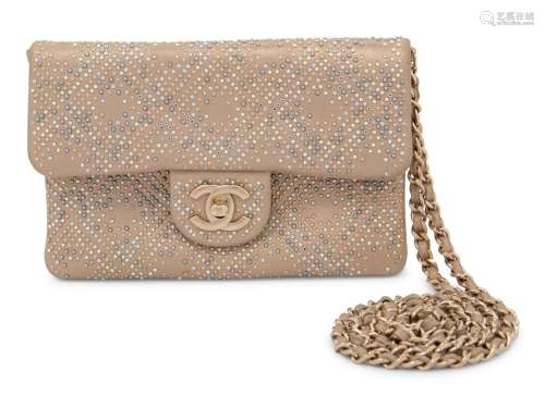 Chanel Studded Gold Flap Crossbody Bag, 2012-13