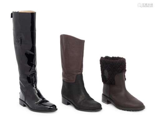 Three Pairs of Chanel Boots