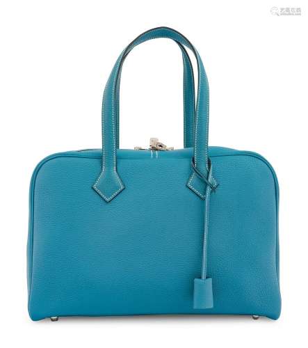 Hermes Blue Jean Victoria II Fourre-Tout 35cm Bag, 2012