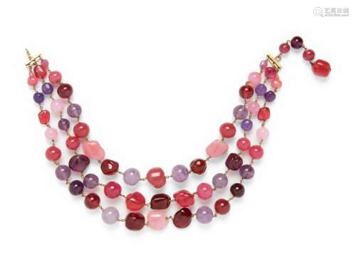 Triple Strand Necklace Attributed to Christian Dior, c. 1960