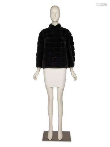 Fendi Gray Mink Banded Coat, 2013