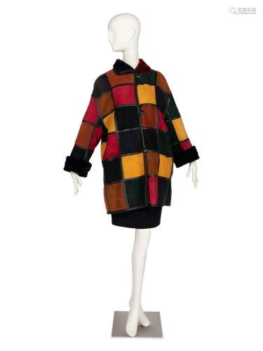 Donna Karan Shearling Coat, late 1980s