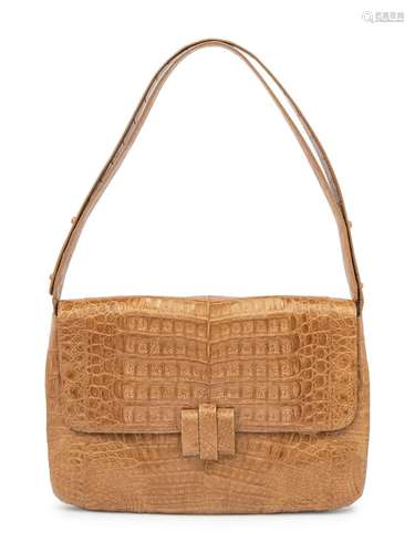 Nancy Gonzalez Brown Crocodile Bag, 2000s