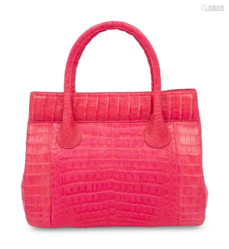 Nancy Gonzalez Pink Crocodile Bag, 2000s