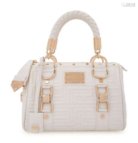 Versace White Quilted Leather Bag, 2000s