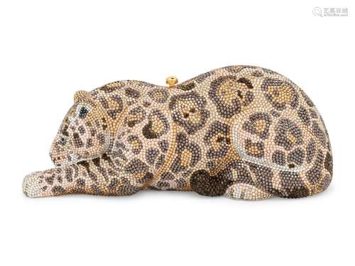 Judith Leiber Limited Edition Leopard Minaudiere