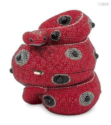 Judith Leiber Collector's Edition Red Snake Minaudiere