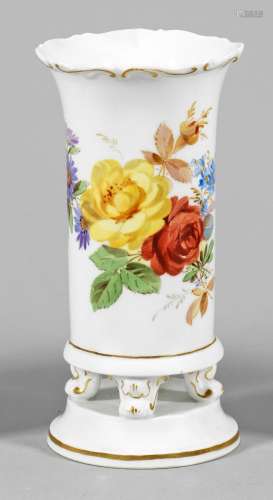 Stangenvase mit Rosendekor in der Art von Prof. Julius