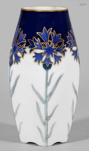 Jugendstil-Vase mit Kornblumendekor