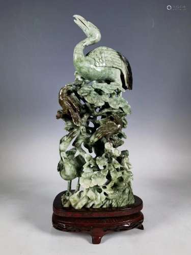 Dushan jade beautiful color and clever carving Songhe Yannia...