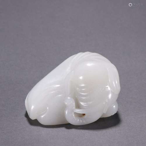 Hetian Jade Taiping Elephant Ornament