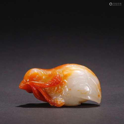 Hetian jade "bird" carving