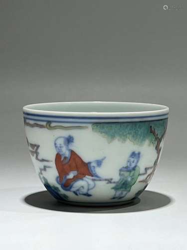 Doucai character cup