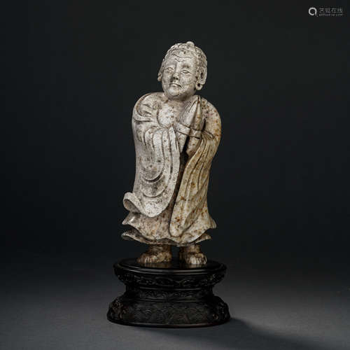 Fire-fired Jade Buddha Standing Statue