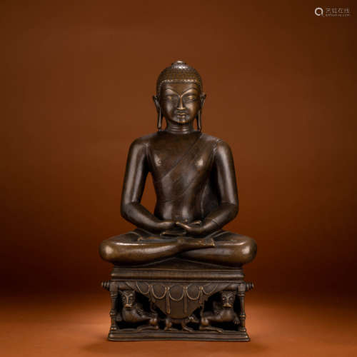 Qing Dynasty Tibetan Tubo Dynasty Alloy Bronze Amitabha Budd...