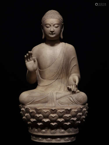 Northern Dynasties White Marble Sakyamuni Buddha