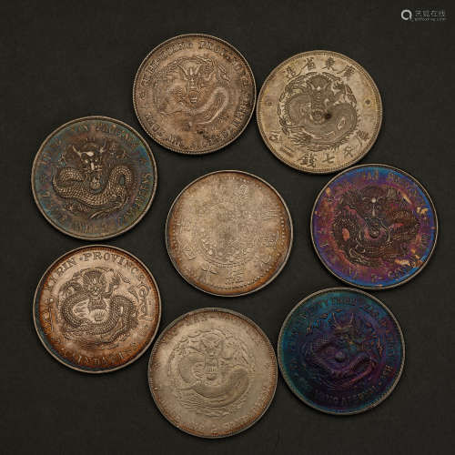 Guangxu Xuantong eight silver coins