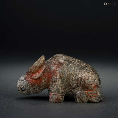 Western Zhou Dynasty Hetian Jade Beast