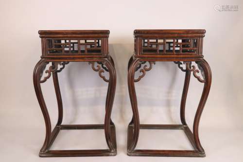 Qing Dynasty Huanghuali Flower Stand