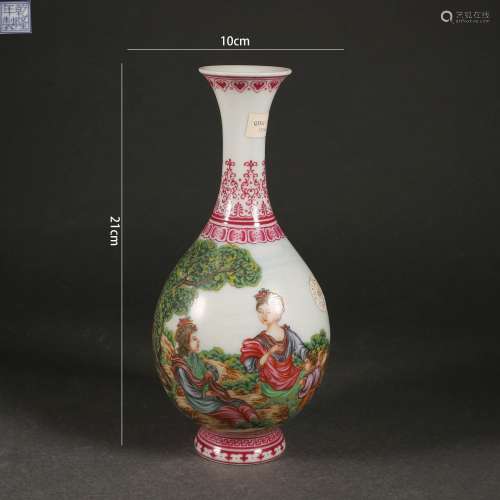 Falangcai Glaze Figure Vase