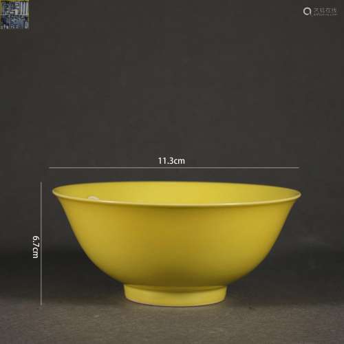 Bright Yellow Glaze Bowl