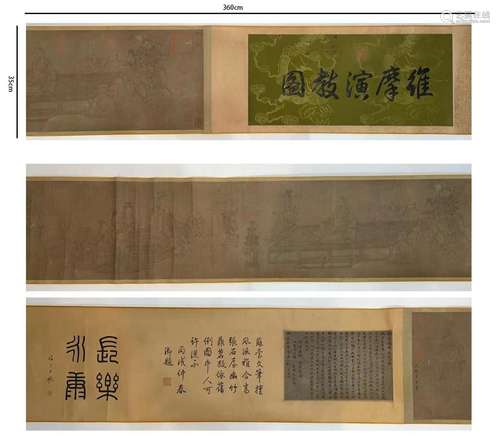 Tang Yin, Chinese Calligraphy Hand Scroll