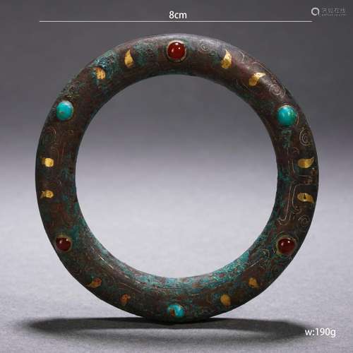 Turquoise Inlaid Bangle