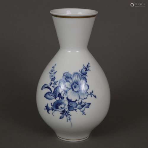 Vase / Lampenfuß - Meissen, 20.Jh., Porzellan, unterglasurbl...