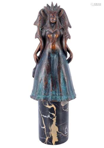 Ernst Fuchs (1930-2015) bronze Les beaux arts Queen of the N...