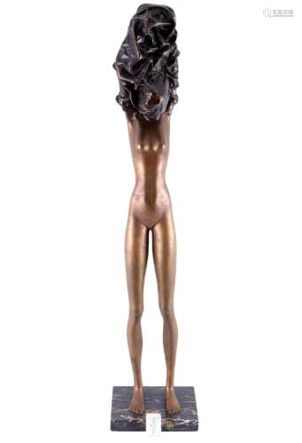 Bruno Bruni (*1935) large bronze nude act - La Divina, Bronz...