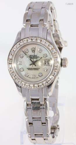 Rolex Oyster Perpetual DateJust 750 gold women`s wrist watch...