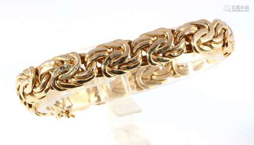 750 gold solid king bracelet, 18K Gold massives Königsarmban...